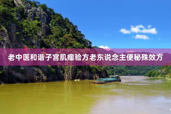 老中医和谐子宫肌瘤验方老东说念主便秘殊效方
