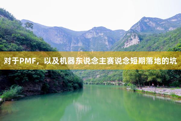 对于PMF，以及机器东说念主赛说念短期落地的坑