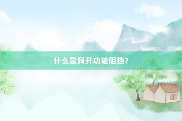 什么是洞开功能阻挡？