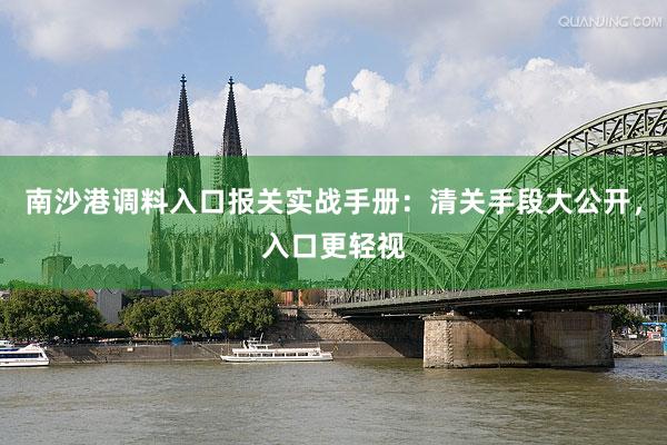 南沙港调料入口报关实战手册：清关手段大公开，入口更轻视