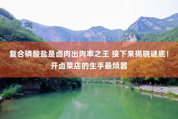 复合磷酸盐是卤肉出肉率之王 接下来揭晓谜底!开卤菜店的生手最烦嚣